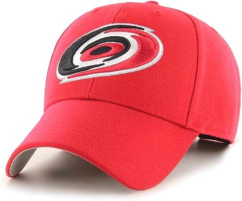 قبعة Carolina Hockey Hat مرخصة رسميًا وشعار فريق المنزل الأساسي الكلاسيكي قابل للتعديل MVP باللون الأحمر in Kuwait