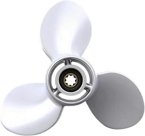 TOLOT Aluminum Outboard Propeller 9 1/4" Dia for Yamaha 9.9HP 15HP F15 F20 Engines, 8 Spline Tooth, 3 Blade RH Rotation Boat Motor Prop, J-Series Replacement (9-1/4x11) in Kuwait