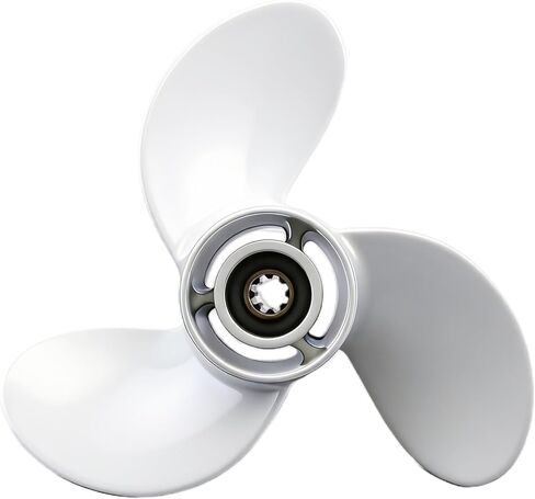 TOLOT Aluminum Outboard Propeller 9 1/4" Dia for Yamaha 9.9HP 15HP F15 F20 Engines, 8 Spline Tooth, 3 Blade RH Rotation Boat Motor Prop, J-Series Replacement (9-1/4x11) in Kuwait