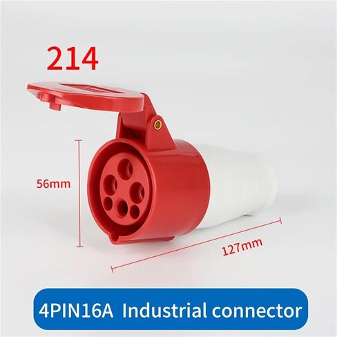 1 قطعة IP44 مقبس التوصيل الصناعي المقاوم للماء - موصل كهربائي 4Pin 16A للتركيب على الحائط in Kuwait