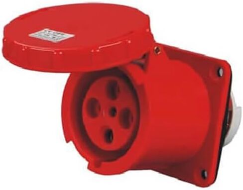 IEC60309 الصناعية 4pin 125A 380-415V لوحة جبل المقبس مستقيم نوع IP67 in Kuwait