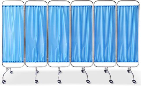 Medical Privacy Screen on Wheels, Folding Room Divider, Stainless Steel Partition for Clinics and Emergency Wards in Saudi Arabia