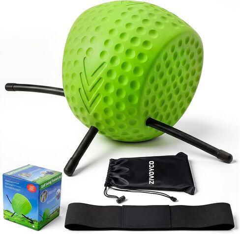 The Connector Golf Training Aid Ball, Golf Swing Trainer for Fix Chicken Wing – Posture Correction Kit with Arm Band, Golf Training Aids Swing Mechanics, Muscle Memory Builder, Perfect Golf Gift Set in Kuwait