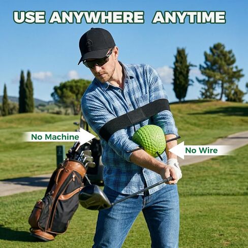The Connector Golf Training Aid Ball, Golf Swing Trainer for Fix Chicken Wing – Posture Correction Kit with Arm Band, Golf Training Aids Swing Mechanics, Muscle Memory Builder, Perfect Golf Gift Set in Kuwait