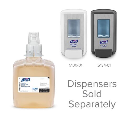 PURELL Healthcare HEALTHY SOAP 2% CHG رغوة مضادة للميكروبات، خالية من العطور، 1250 مل من الرغوة القابلة لإعادة التعبئة لموزع الصابون اليدوي PURELL CS4 (عبوة من 3) - 5181-03 - تم تصنيعها بواسطة GOJO, Inc. in Kuwait