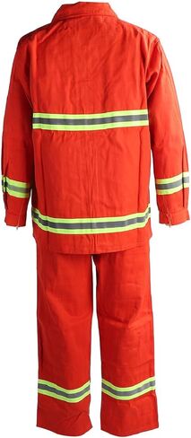 Oumefar Safety Suit Zip Up Cotton Protective Clothing With Reflective Strip Type 97 For Industrial Workers Fire Heat Insulation Apparel (XL) in Kuwait
