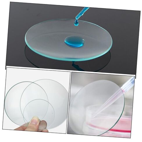 VOSAREA 10pcs Laboratory Watch Glasses Transparent Chemistry Cover for Beakers Evaporating Dish for Safe Experiment Observation and Liquid Spill Prevention in Kuwait