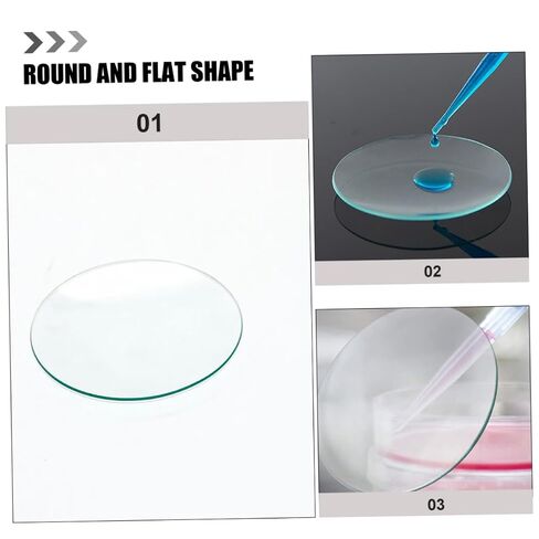 VOSAREA 10pcs Laboratory Watch Glasses Transparent Chemistry Cover for Beakers Evaporating Dish for Safe Experiment Observation and Liquid Spill Prevention in Kuwait