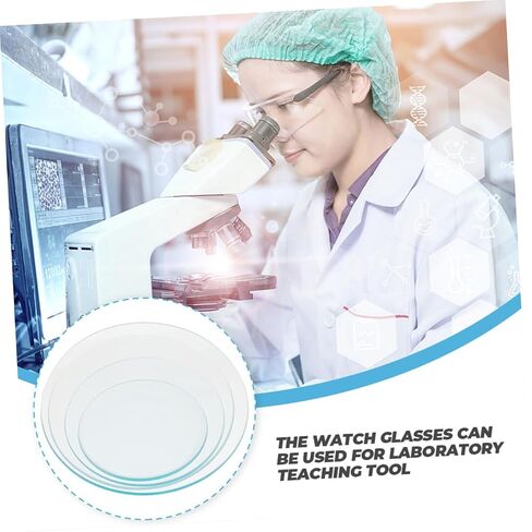 8Pcs Heavy Duty Round Watch Glass for School Lab Transparent Glass for Chemistry Experiments Includes Each in Kuwait