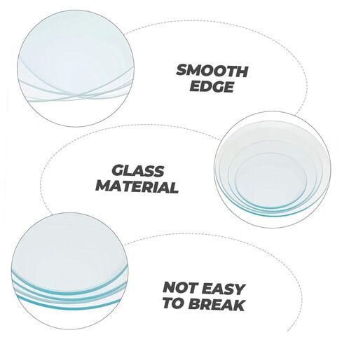 8Pcs Heavy Duty Round Watch Glass for School Lab Transparent Glass for Chemistry Experiments Includes Each in Kuwait