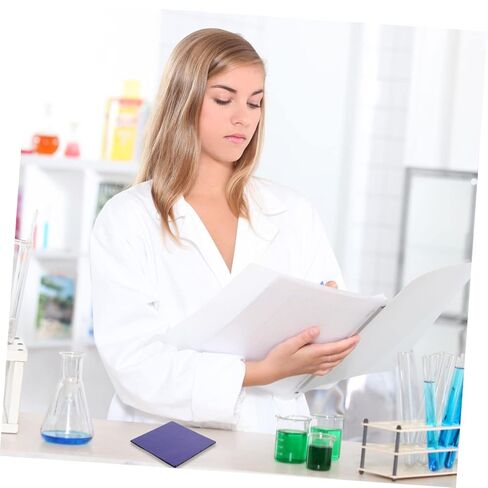 LIFKOME 1 قطعة لوح زجاجي لتجارب الكيمياء أداة مراقبة الحرائق خفيفة الوزن للمختبرات وتطبيقات درجات الحرارة العالية زجاج الكوبالت in Kuwait