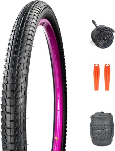 ZUKKA 1/2 Pack 20 x2.125/24 x2.25/26x2.25 Bike Tires with Inner Tubes/no Tubes Mountain Bike Tire Folding Replacement Tires for MTB,Kids Bike,BMX in Kuwait