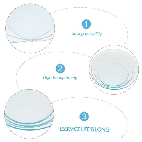 MAGICLULU 4Pcs Thickened Watch Glass for Laboratory High Temperature Evaporating Dish Covers for School Chemistry Classrooms and Testing Institutions in Kuwait