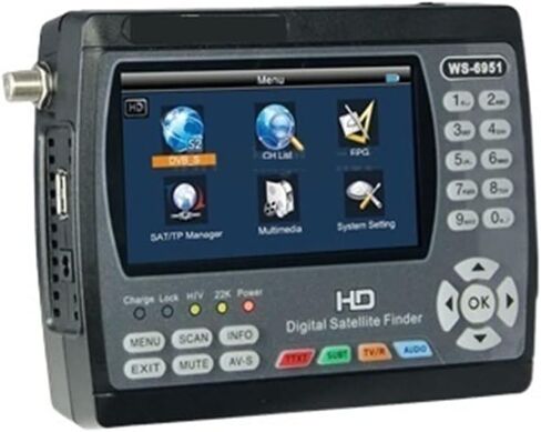 WS-6951 جهاز البحث عن الأقمار الصناعية المحمول Dvb-s2 4.3 بوصة TFT جهاز قياس الأقمار الصناعية DVB-S2 in Kuwait
