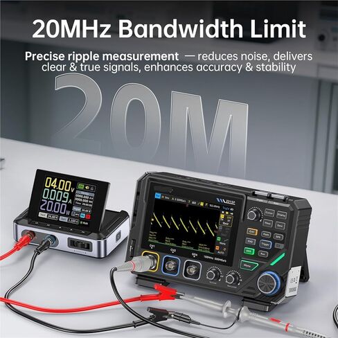 2D15P 3-in-1 Digital Oscilloscope Multimeter Signal Generator 2Channel 100MHz Bandwidth 20000 Counts 500MSa/s SG 10MHz in Kuwait