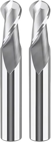Chowmaster 2 Flute Ball Nose End Mill 4 6 8 10 12mm Shank Milling Cutter CNC Engraving Router Bit for Wood Aluminum(R3x6x100) in Saudi Arabia