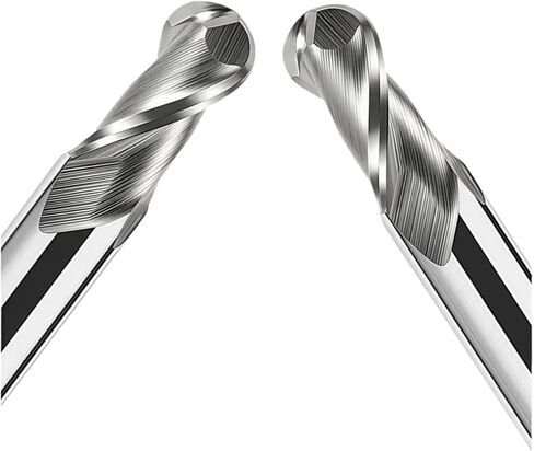Chowmaster 2 Flute Ball Nose End Mill 4 6 8 10 12mm Shank Milling Cutter CNC Engraving Router Bit for Wood Aluminum(R3x6x100) in Saudi Arabia