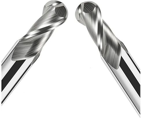 Chowmaster 2 Flute Ball Nose End Mill 4 6 8 10 12mm Shank Milling Cutter CNC Engraving Router Bit for Wood Aluminum(R3x6x100) in Saudi Arabia