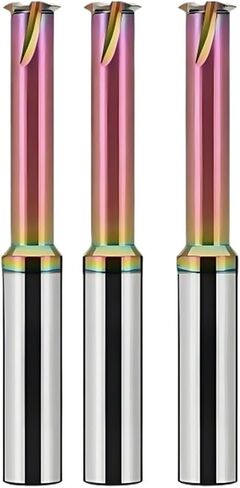 CNC 60 درجة كربيد طويل عرقوب 100L واحد الأسنان موضوع قاطعة المطحنة M2 M2.5 M3 M4 M5 M6 M8 مطحنة المطاحن (M8X1.25XD6X100L) in Kuwait