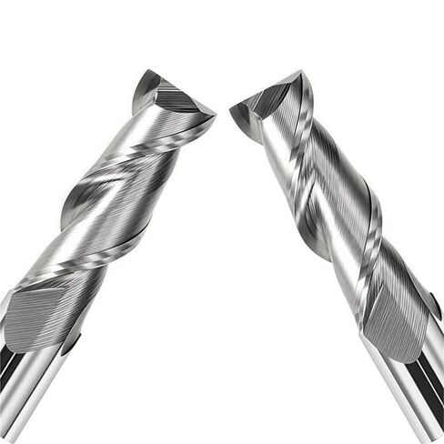 Aluminum Carbide Endmill HRC55 2 Blades Uncoated Flat Tungsten Milling Cutter CNC Machining Tools(4x20x4x100x2T) in Kuwait