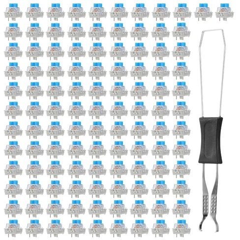 110 PCS Mechanical Keyboard Switches Keyboard Clickers Blue Key Clicker 3 Pin Keyboards Replacement Keys for Most Gaming Keyboards in Kuwait