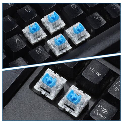 110 PCS Mechanical Keyboard Switches Keyboard Clickers Blue Key Clicker 3 Pin Keyboards Replacement Keys for Most Gaming Keyboards in Kuwait