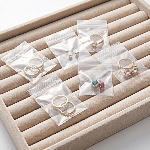 200Pcs 1.5"x2.5" 2 Mil Small Clear Plastic Bags, Plastic Reclosable Zip Seal Lock Bags Heavy Duty Mini Zip Bag Resealable Multipurpose Storage Bag for Jewelry, Bead, Crafts, Small Parts Storage in Kuwait