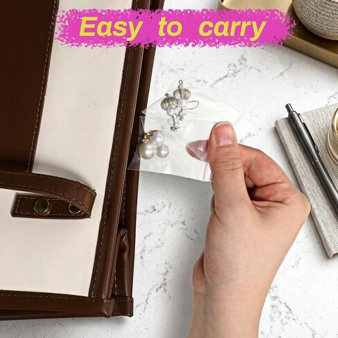 200Pcs 1.5"x2.5" 2 Mil Small Clear Plastic Bags, Plastic Reclosable Zip Seal Lock Bags Heavy Duty Mini Zip Bag Resealable Multipurpose Storage Bag for Jewelry, Bead, Crafts, Small Parts Storage in Kuwait
