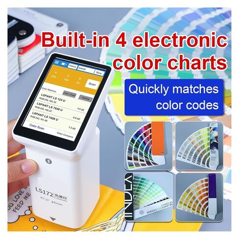 Portable Color Analyzer 45°/0° LS172 8mm Digital Precise Colormeter with LCD Display for Paint, Plastic, Textile Accurate Measurement in Kuwait