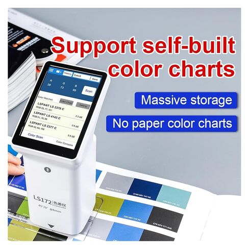 Portable Color Analyzer 45°/0° LS172 8mm Digital Precise Colormeter with LCD Display for Paint, Plastic, Textile Accurate Measurement in Kuwait
