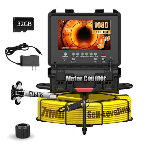 Sewer Camera with 32GB Audio & Video Recorder, Drain Camera 66ft with Meter Marker, 8 LEDs, 18mm IP68 Waterproof 1080P Probe, 4.3'' Endoscope for Small Pipes, Sewer Inspection in Saudi Arabia