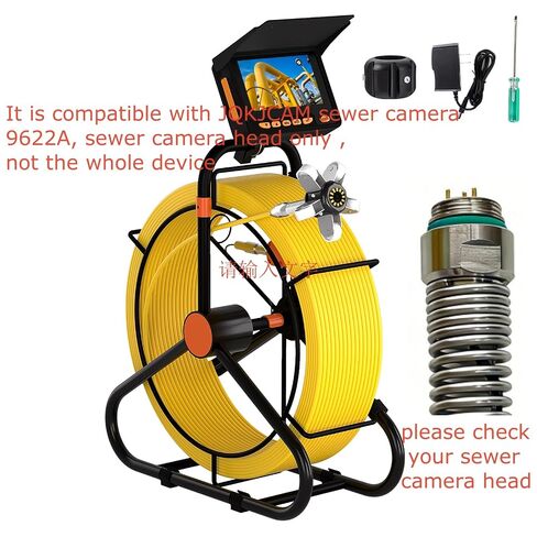 استبدال رأس كاميرا الصرف الصحي HD 23 مم مع عجلة دليل غطاء واقٍ، 12LED مقاوم للماء IP68، ملحقات/أجزاء لكاميرا تصريف الأنابيب JQKJCAM HD 0.9 بوصة 9622,9604,9616,9600A,WP90A,SP09A in Kuwait
