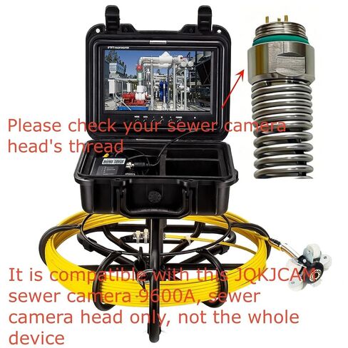 استبدال رأس كاميرا الصرف الصحي HD 23 مم مع عجلة دليل غطاء واقٍ، 12LED مقاوم للماء IP68، ملحقات/أجزاء لكاميرا تصريف الأنابيب JQKJCAM HD 0.9 بوصة 9622,9604,9616,9600A,WP90A,SP09A in Kuwait