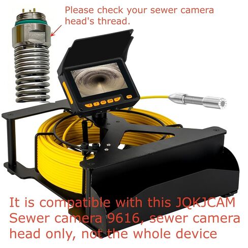 استبدال رأس كاميرا الصرف الصحي HD 23 مم مع عجلة دليل غطاء واقٍ، 12LED مقاوم للماء IP68، ملحقات/أجزاء لكاميرا تصريف الأنابيب JQKJCAM HD 0.9 بوصة 9622,9604,9616,9600A,WP90A,SP09A in Kuwait