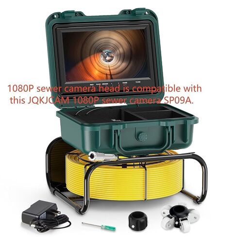 استبدال رأس كاميرا الصرف الصحي HD 23 مم مع عجلة دليل غطاء واقٍ، 12LED مقاوم للماء IP68، ملحقات/أجزاء لكاميرا تصريف الأنابيب JQKJCAM HD 0.9 بوصة 9622,9604,9616,9600A,WP90A,SP09A in Kuwait