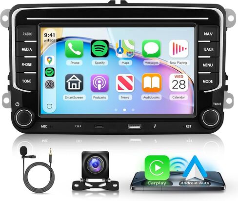 8 Core 6G+128G Android Car Radio Stereo for VW Volkswagen Seat Golf Passat Jetta Beetle Tiguan Touran EOS ، Carplay Android Auto ، DSP-32EQ ، GPS WiFi ، Bluetooth 7 ' in Kuwait