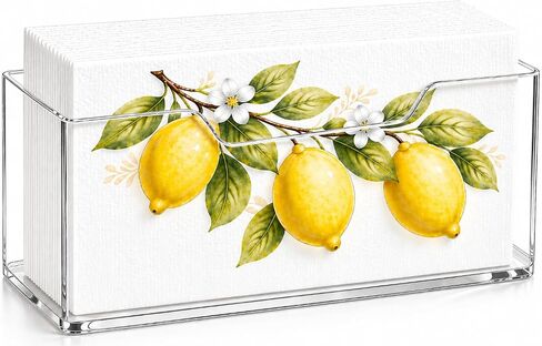 Clear Acrylic Guest Towel Holder: Stylish Durable Napkin Tray for Bathroom, Kitchen, Hotel & Office; Holds Disposable Hand Towels & Napkins; Includes Cleaning Cloth in Saudi Arabia