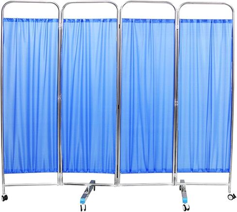 Mobile Medical Privacy Screen,3/4/5/6Panels Room Divider with Wheels,6ft High Metal Frame Separating Screen for Beauty Salon/Hospitals/Office (Size : 5-Panel) in Saudi Arabia