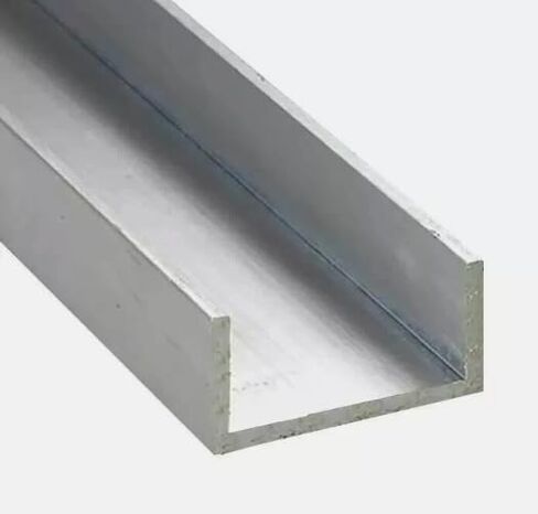 6063 قناة على شكل حرف U من الألومنيوم، قاعدة 4 بوصات × أرجل 1 بوصة × طول 8 أقدام - قناة ألمنيوم هيكلية بلمسة نهائية مطحنة in Kuwait