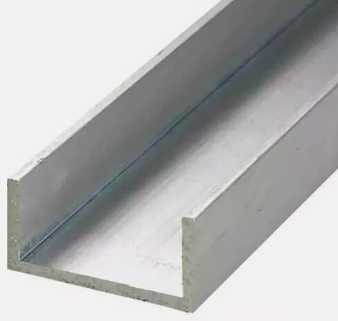6063 قناة على شكل حرف U من الألومنيوم، قاعدة 4 بوصات × أرجل 1 بوصة × طول 8 أقدام - قناة ألمنيوم هيكلية بلمسة نهائية مطحنة in Kuwait