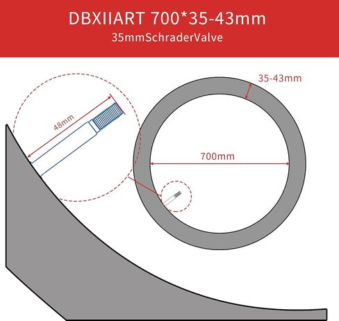 2 قطعة أنابيب الدراجة الثقيلة 700x35/43C 700x38C 700x43C 35/43-622 35-622 38-622 43-622 28x1 3/8 28x1 3/4 صمام شريدر أنابيب الدراجة الداخلية in Kuwait