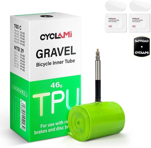 1-Pack TPU Inner Tubes 700C x 32-47C/ MTB29 inch x 1.5/1.7 Ultra-Light 46g Bike Tube with 45mm Presta Valve for All Road Bike MTB Gravel Bicycle Tire(Include Bike Tube Patch Repair Kit) in Kuwait
