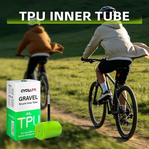 1-Pack TPU Inner Tubes 700C x 32-47C/ MTB29 inch x 1.5/1.7 Ultra-Light 46g Bike Tube with 45mm Presta Valve for All Road Bike MTB Gravel Bicycle Tire(Include Bike Tube Patch Repair Kit) in Kuwait