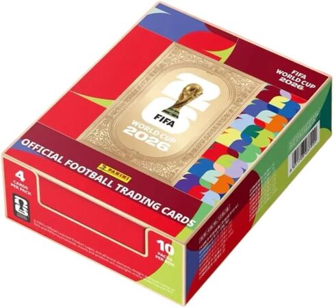 بطاقات تداول Kayou X Panini الرسمية لكأس العالم لكرة القدم 2026، الطبعة الصينية، صندوق مختوم | 10 عبوات | 4 بطاقات في كل عبوة | منتج مرخص رسميًا من FIFA in Kuwait