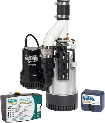 American Fluorescent Bw4000 1730 Gallons Per Hour Basement Watchdog Combination Primary and Back-Up Pump System in Kuwait