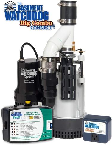 American Fluorescent Bw4000 1730 Gallons Per Hour Basement Watchdog Combination Primary and Back-Up Pump System in Kuwait