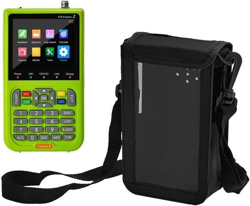 1080p HD V8 Finder 2 متر DVB-S/S2 شاشة رقمية مكتشف الأقمار الصناعية من النوع C قابلة للشحن إشارة استقبال الأقمار الصناعية (مع حقيبة تخزين) in Kuwait