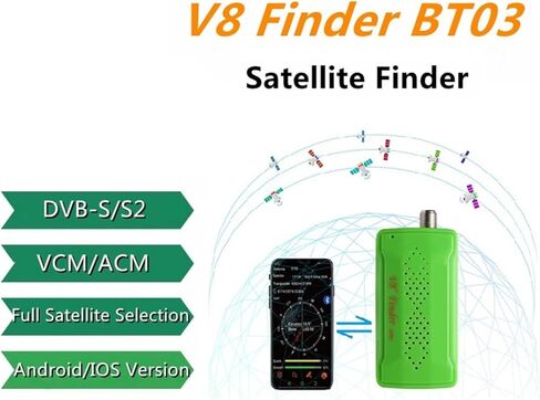 V8 Finder BT03 مكتشف الأقمار الصناعية الرقمي DVB-S/S2 1080P أفضل من Ws-6933 6906 6916 in Kuwait