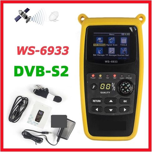 مكتشف الأقمار الصناعية WS-6933 جهاز Satfinder الرقمي DVB-S2 شاشة LCD 2.1 بوصة FTA C&KU Band WS 6933 WS6933 Sat Meter in Kuwait
