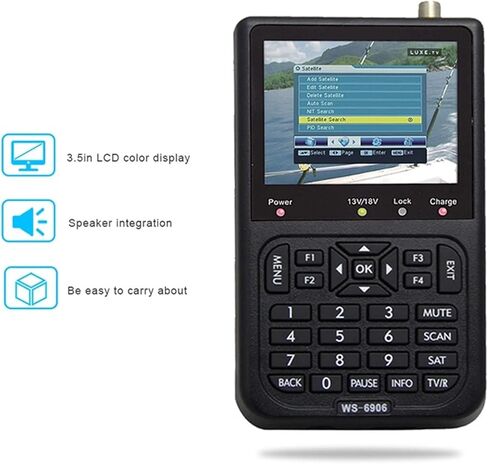 3.5 بوصة LCD DVB-S جهاز قياس إشارة الأقمار الصناعية الرقمية DVB S الأقمار الصناعية الرقمية الكاملة FTA Finders WS 6906 WS-6906 in Kuwait